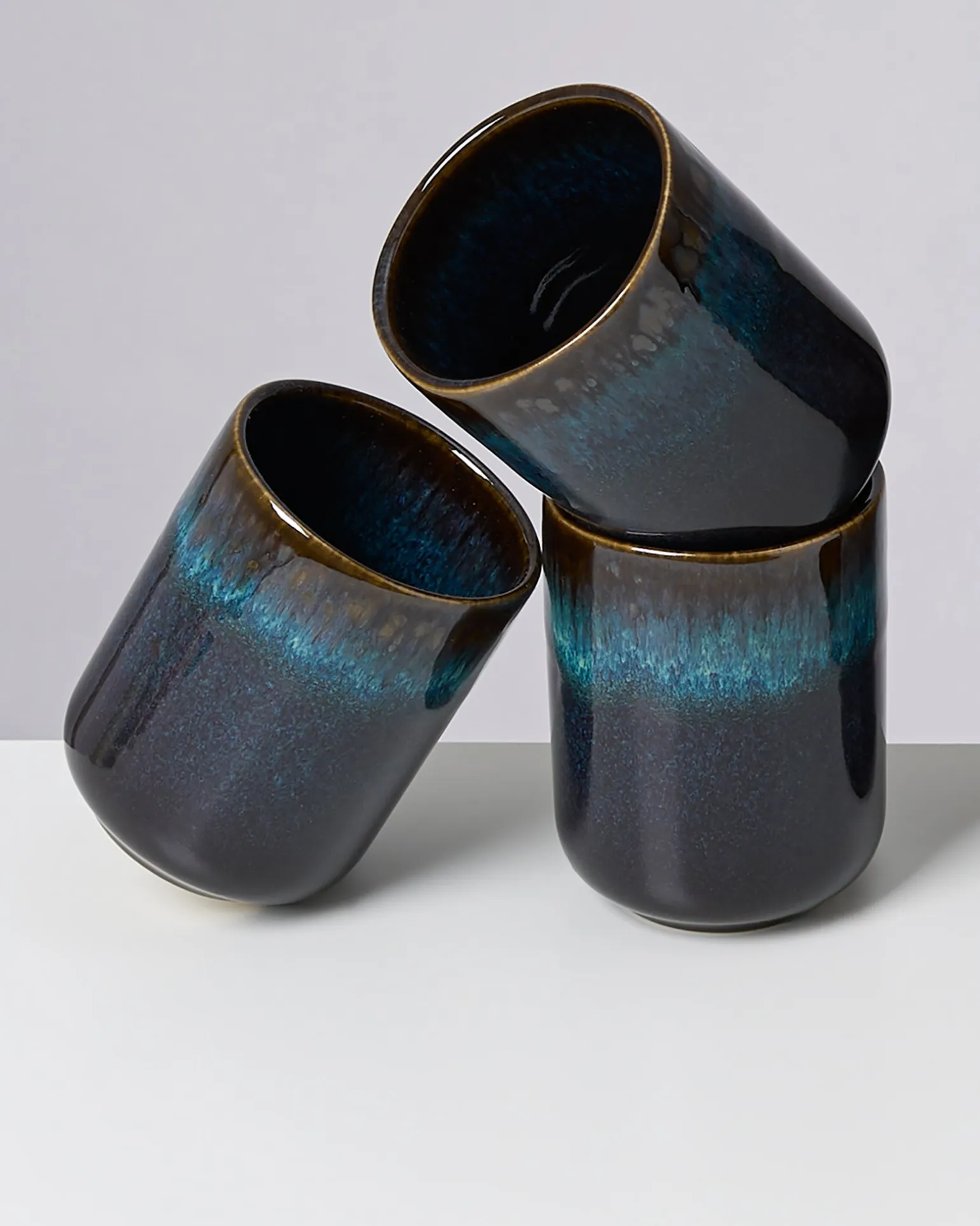 Melides Becher groß oceanblue