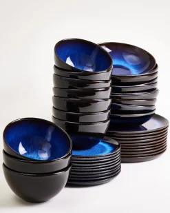 Melides Geschirr-Set deepseablue 40-teilig