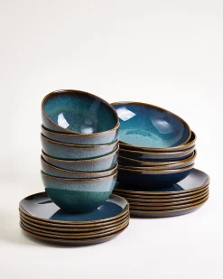 Melides Geschirr-Set oceanblue 24-teilig