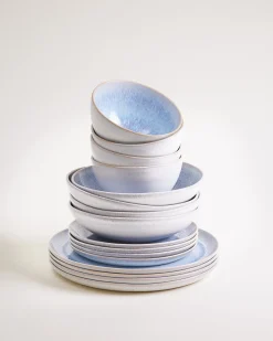 Melides Geschirr-Set stoneblue 16-teilig