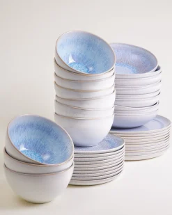 Melides Geschirr-Set stoneblue 40-teilig