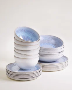 Melides Geschirr-Set stoneblue 24-teilig