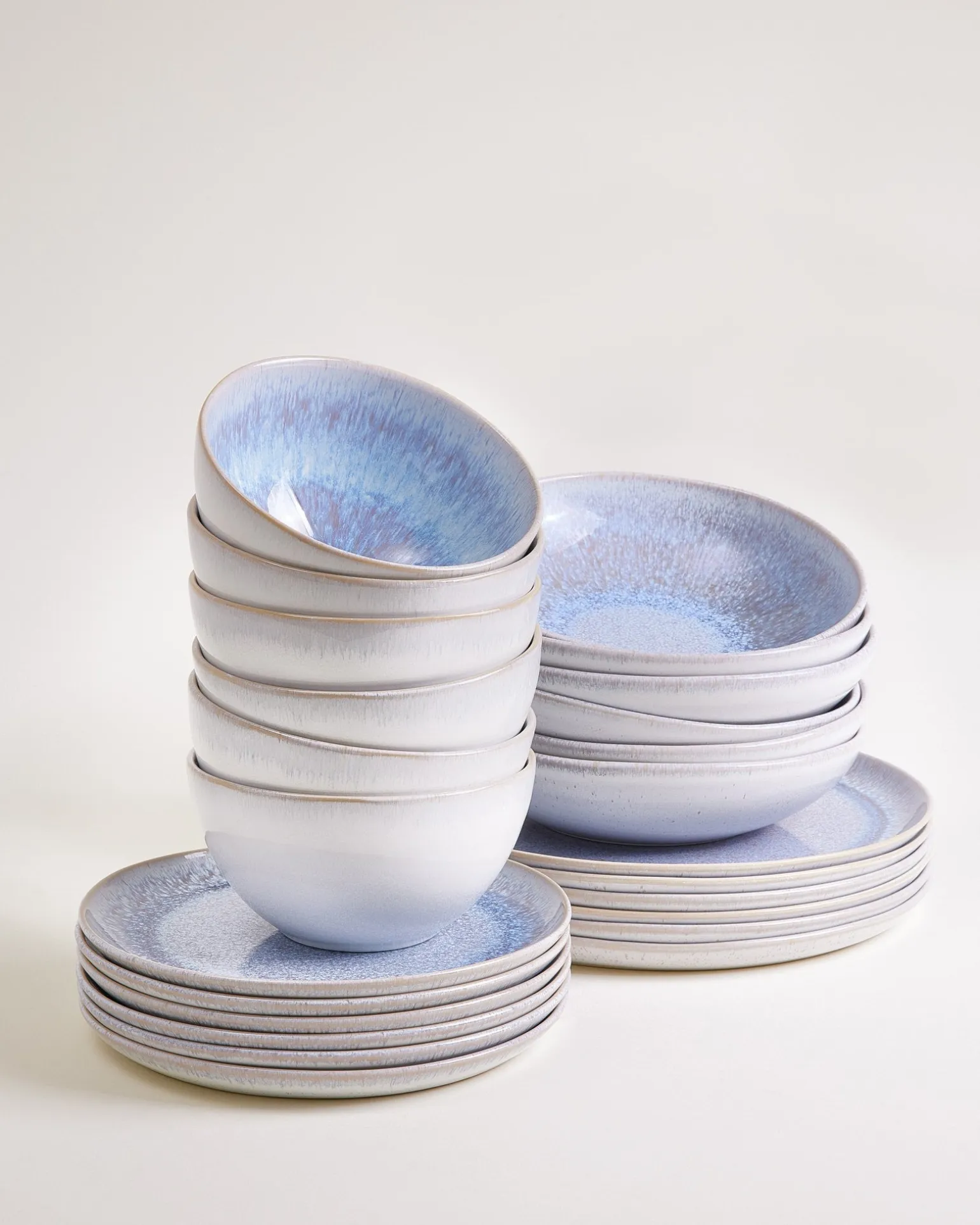 Melides Geschirr-Set stoneblue 24-teilig