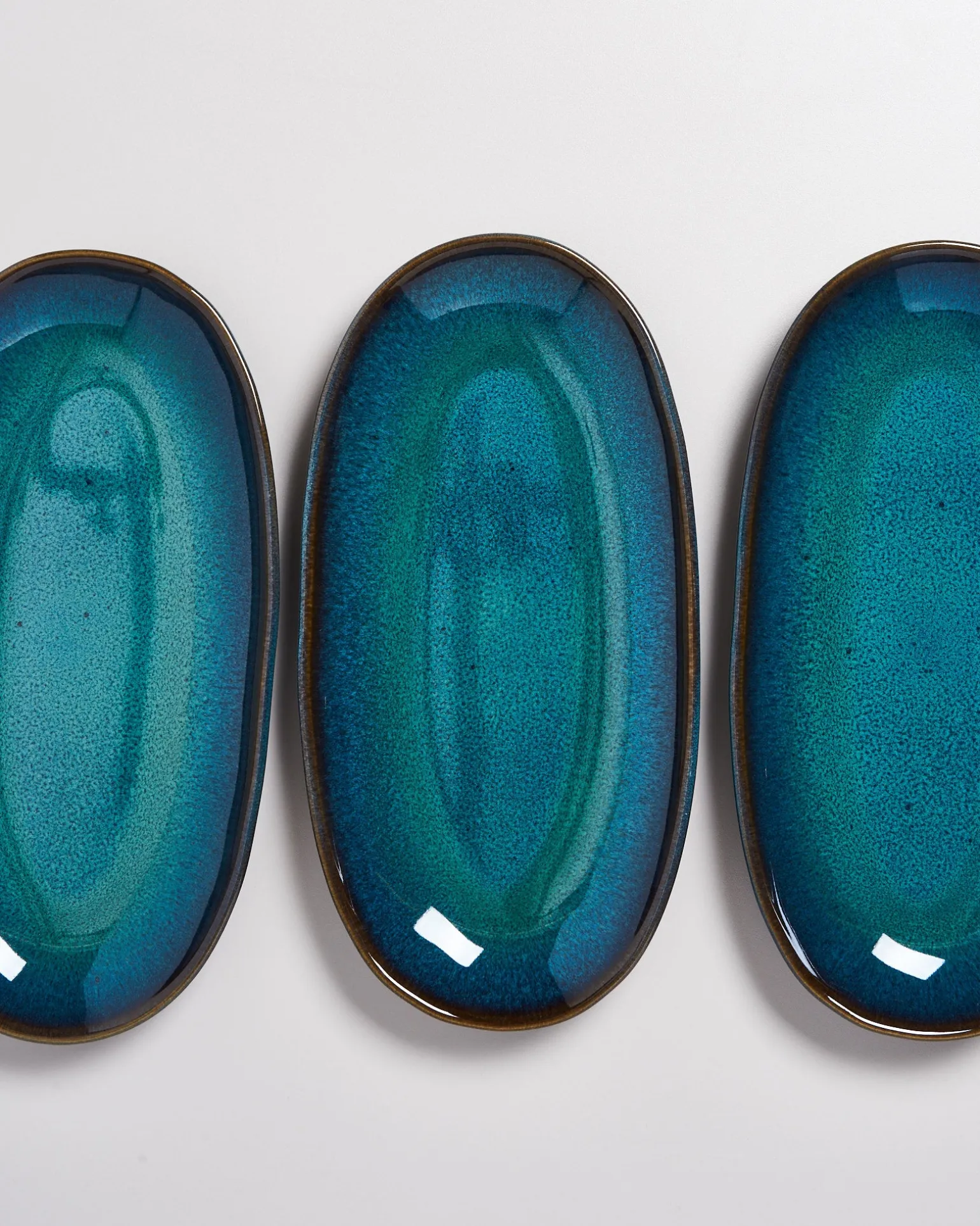 Melides Servierplatte L oceanblue