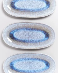 Melides Servierplatte L stoneblue