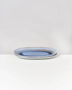 Melides Servierplatte L stoneblue