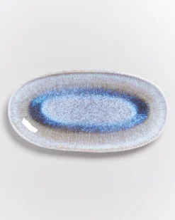Melides Servierplatte L stoneblue