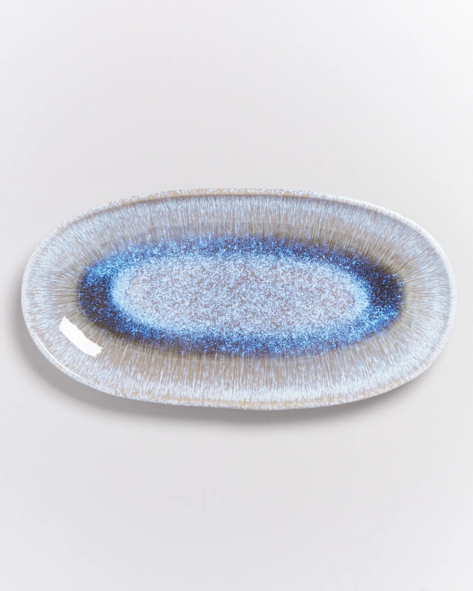 Melides Servierplatte L stoneblue