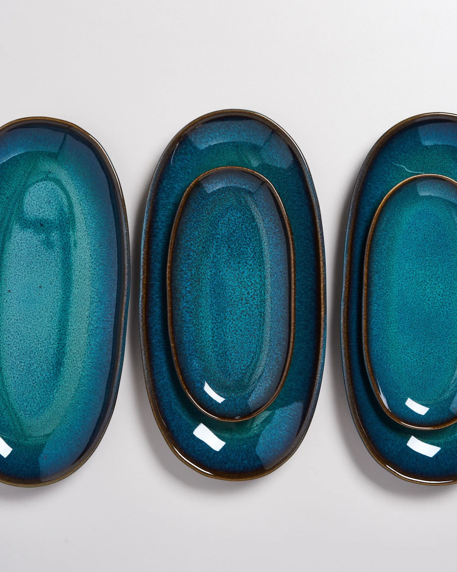 Melides Servierplatte M oceanblue