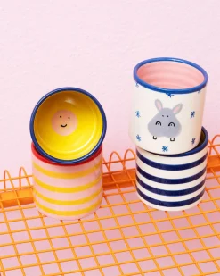 Miio Miini Becher groß Happy weiß blau