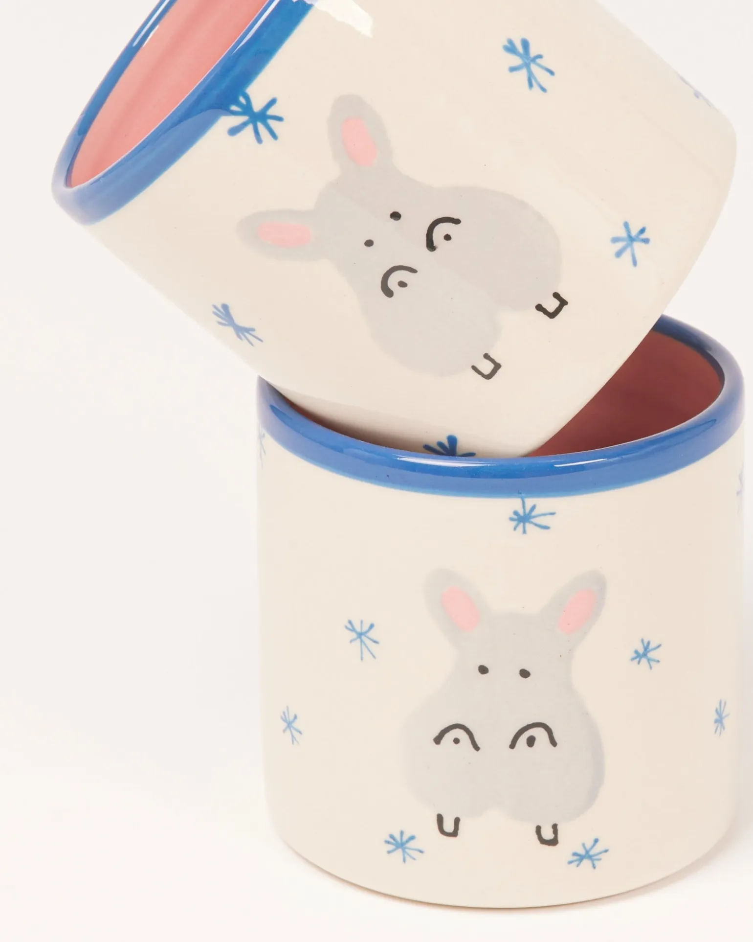 Miio Miini Becher groß Hippo weiß blau