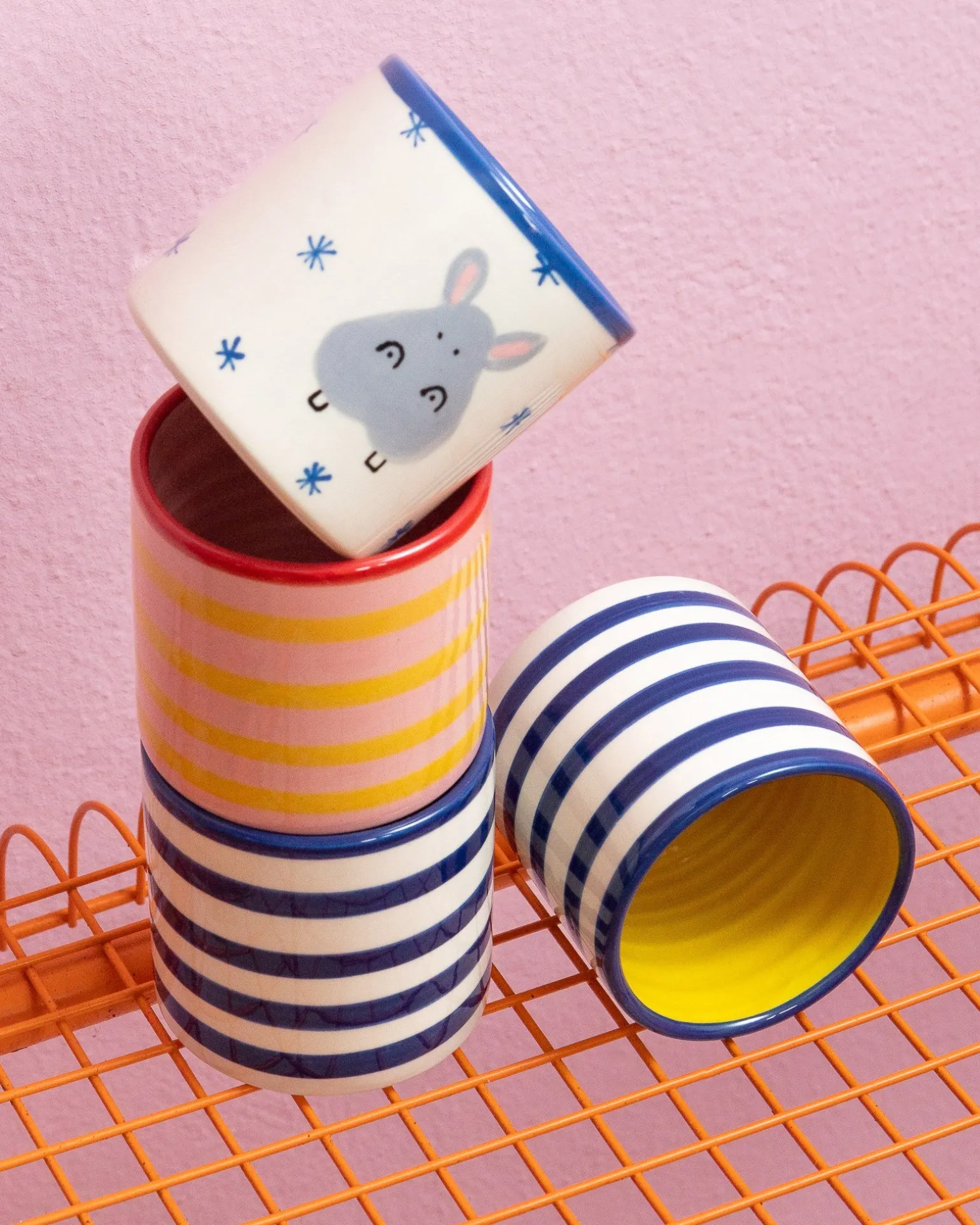 Miio Miini Becher groß Hippo weiß blau