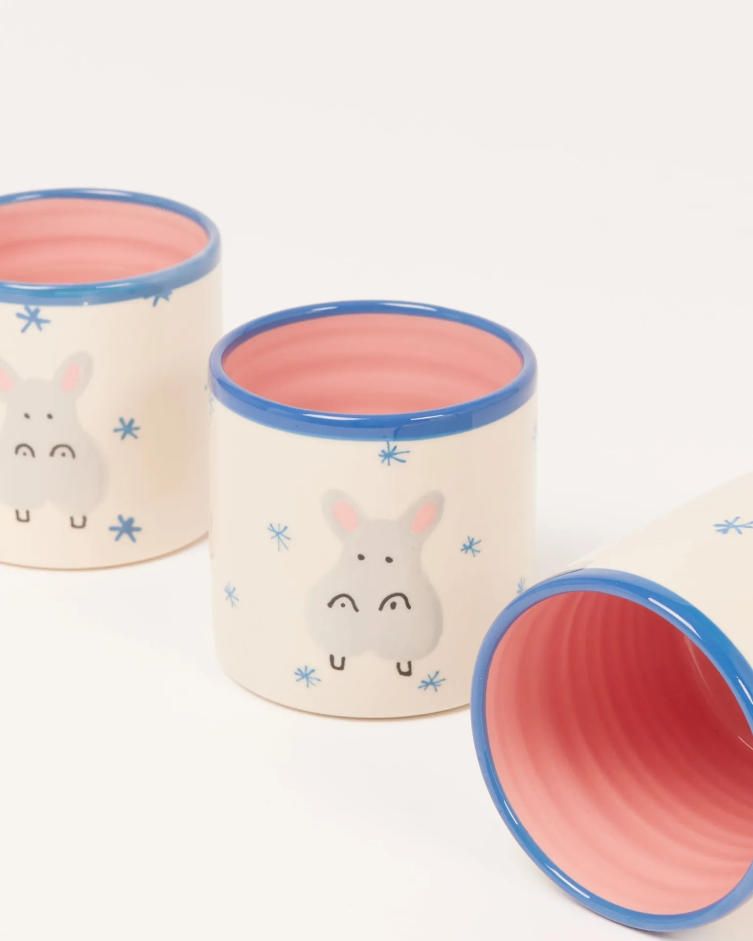 Miio Miini Becher groß Hippo weiß blau