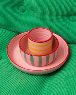Miio Miini Geschirr-Set rosa rot 3-teilig