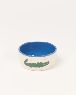 Miio Miini Müslischale Croco weiß blau