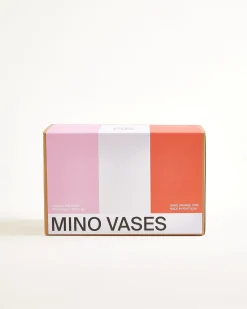 Mino Vase 3er-Set sand orange rosa