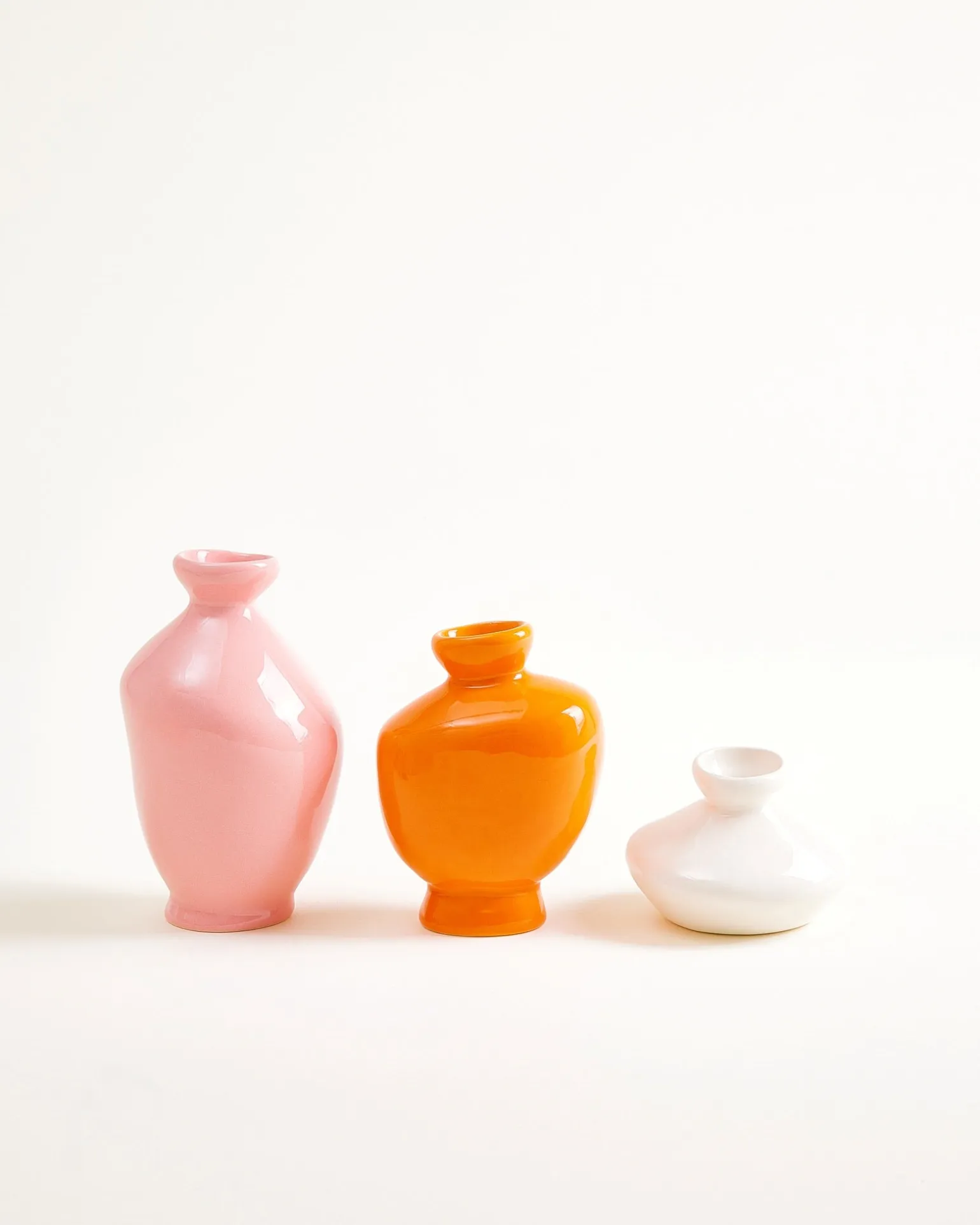 Mino Vase 3er-Set sand orange rosa