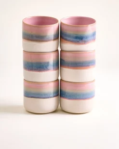 Nódoa Becher groß dipped rosa blau 6er-Set