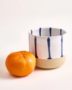 Nódoa Becher groß gestreift weiß blau 4er-Set