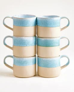 Nódoa Tasse groß dipped hellblau 6er-Set