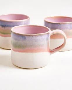 Nódoa Tasse groß dipped rosa blau 4er-Set