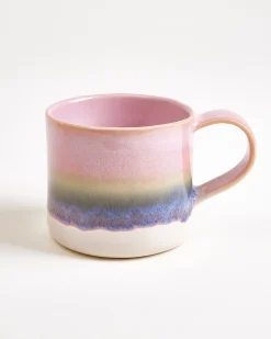 Nódoa Tasse groß dipped rosa grün