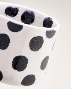 Nódoa Tasse groß gepunktet schwarz