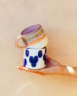 Nódoa Tasse groß gepunktet blau
