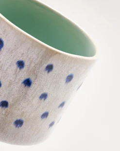 Nódoa Tasse groß gepunktet mint blau