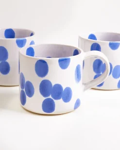 Nódoa Tasse groß gepunktet blau 6er-Set