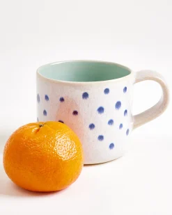 Nódoa Tasse groß gepunktet mint blau 6er-Set