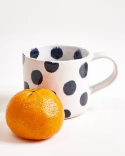 Nódoa Tasse groß gepunktet schwarz 4er-Set