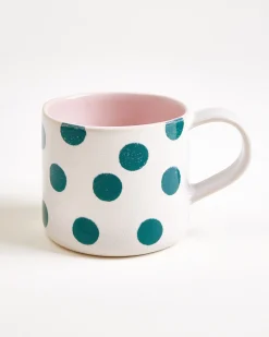 Nódoa Tasse groß gepunktet rosa grün