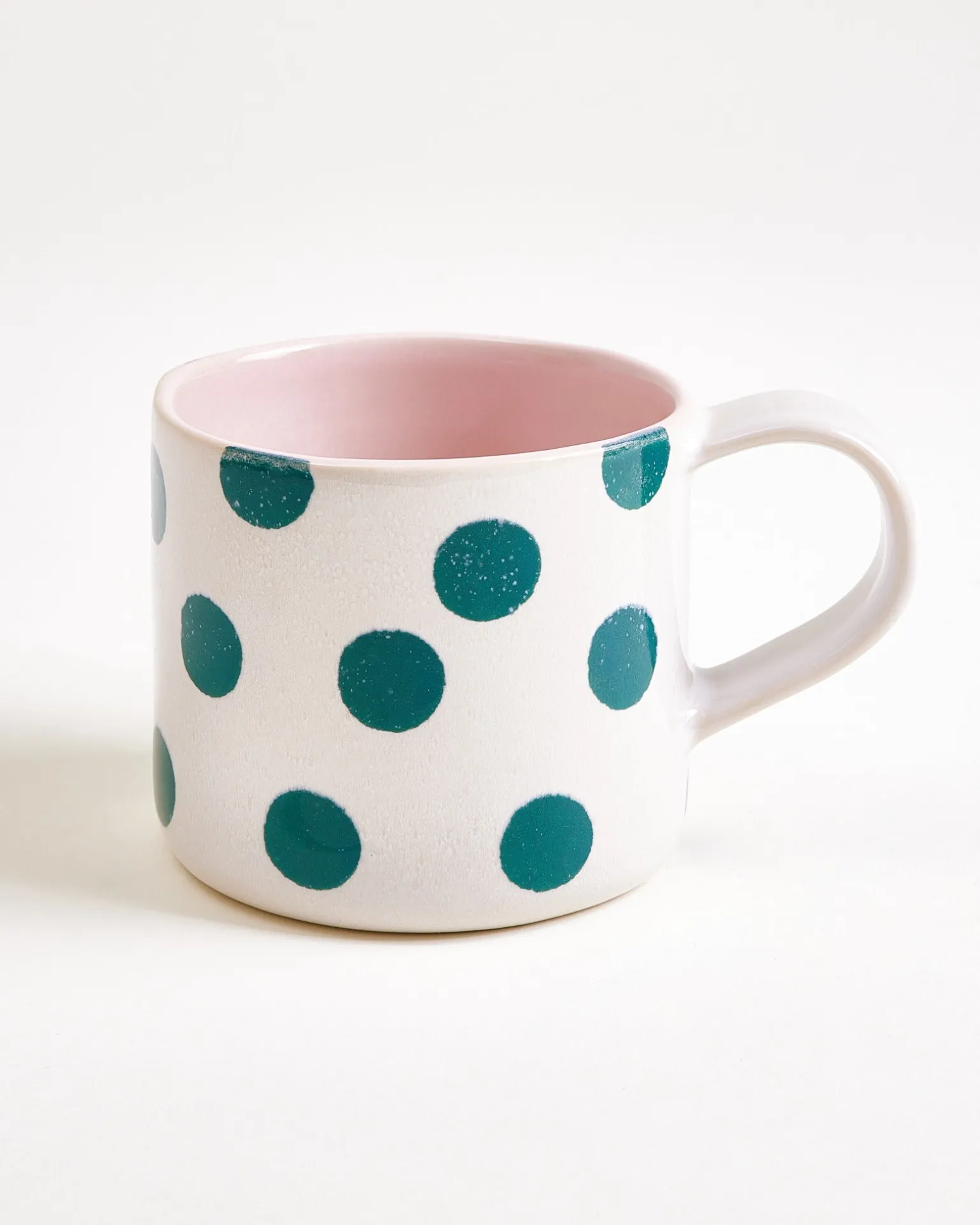 Nódoa Tasse groß gepunktet rosa grün