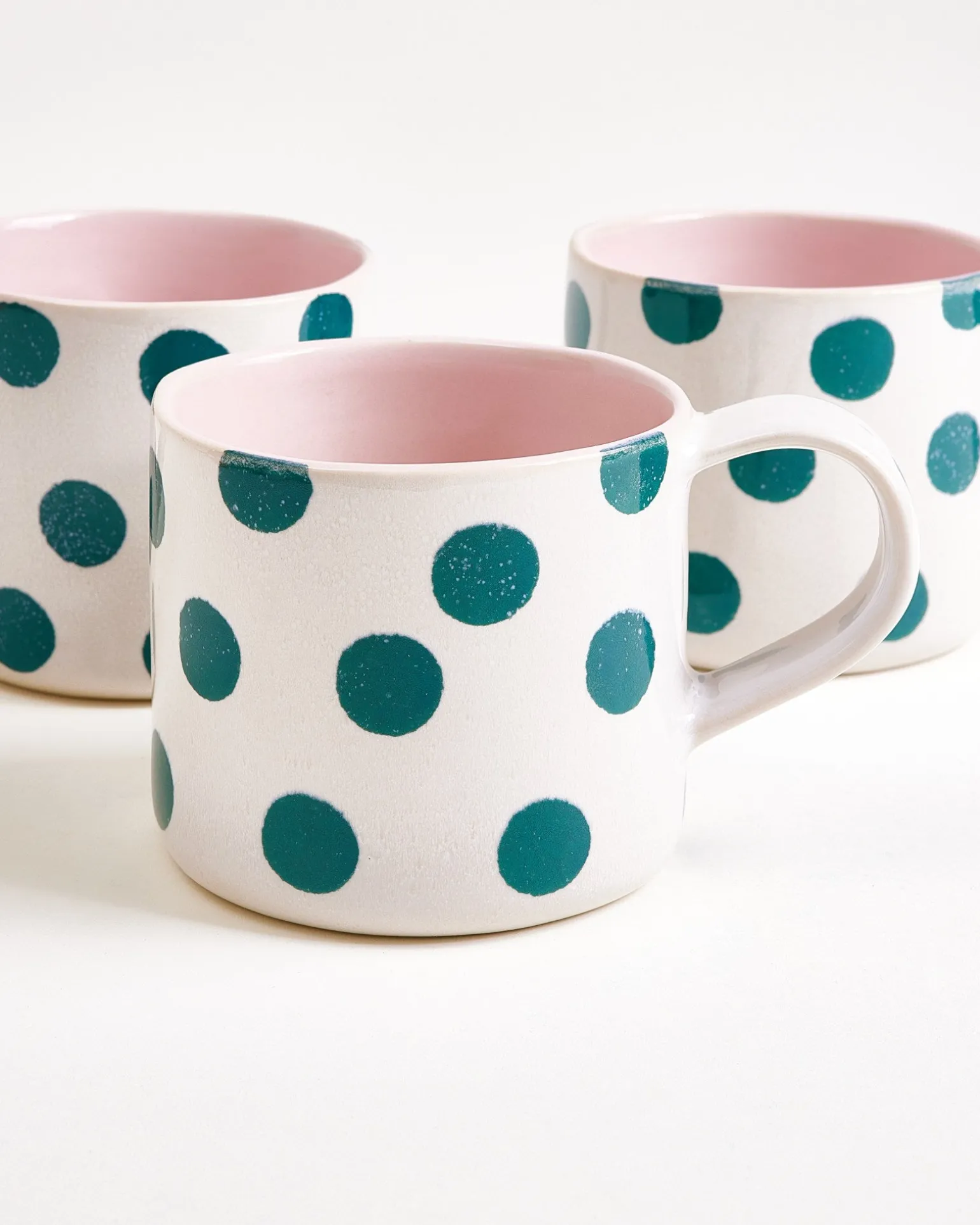 Nódoa Tasse groß gepunktet rosa grün