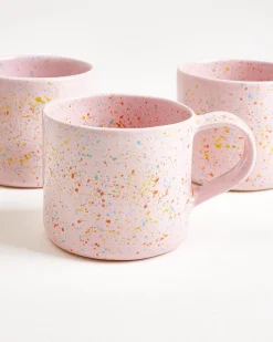 Nódoa Tasse groß gesprenkelt rosa 4er-Set