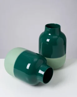 Nuno Vase L dunkelgrün salbei