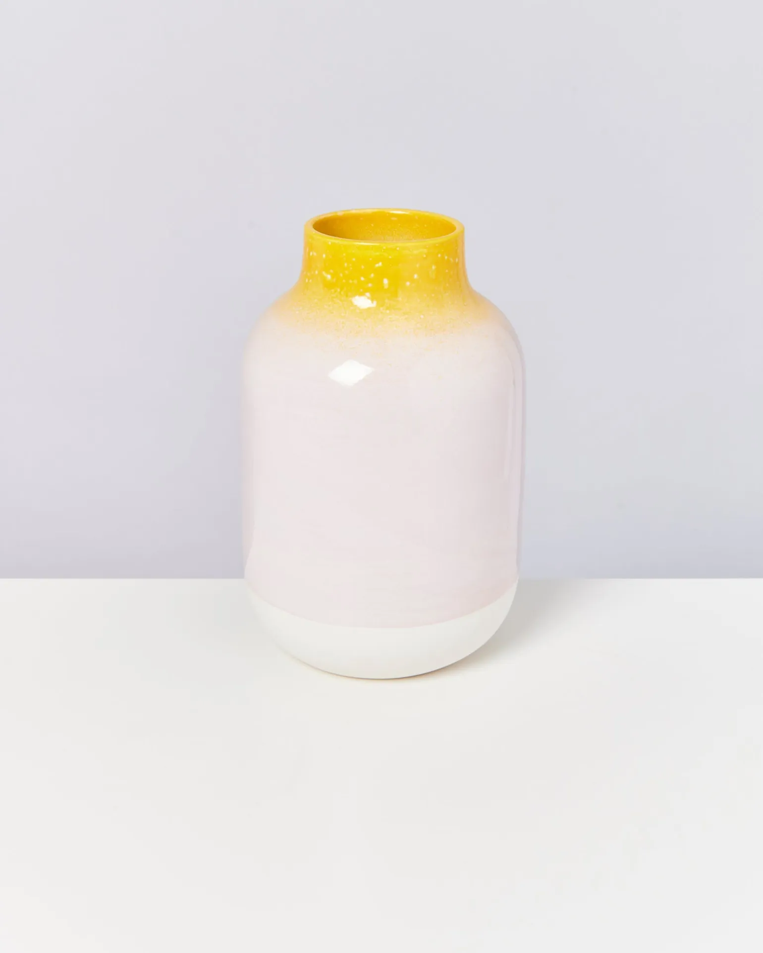 Nuno Vase L gesprenkelt gelb rosa