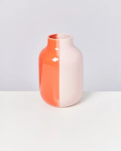Nuno Vase L half coral rosé