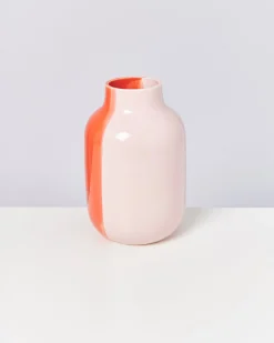 Nuno Vase L half coral rosé