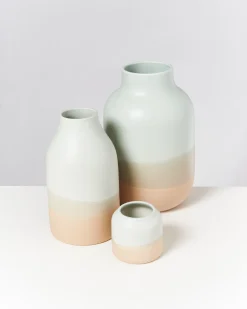 Nuno Vase L hellblau sand