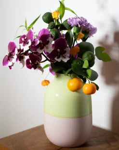 Nuno Vase L lime rosé