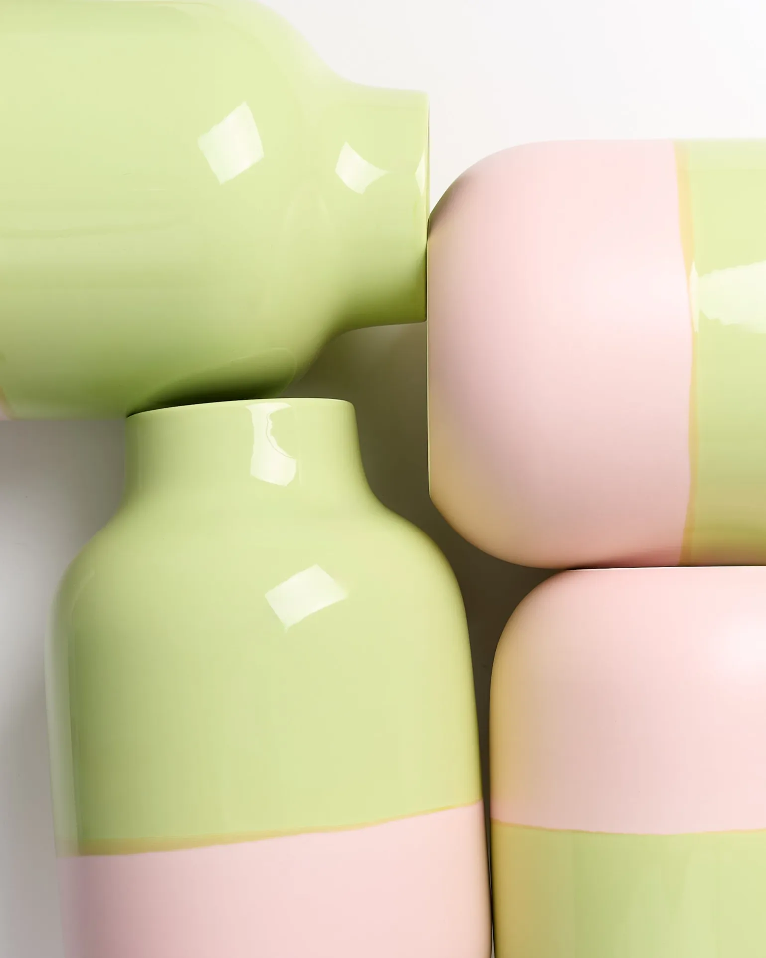 Nuno Vase L lime rosé