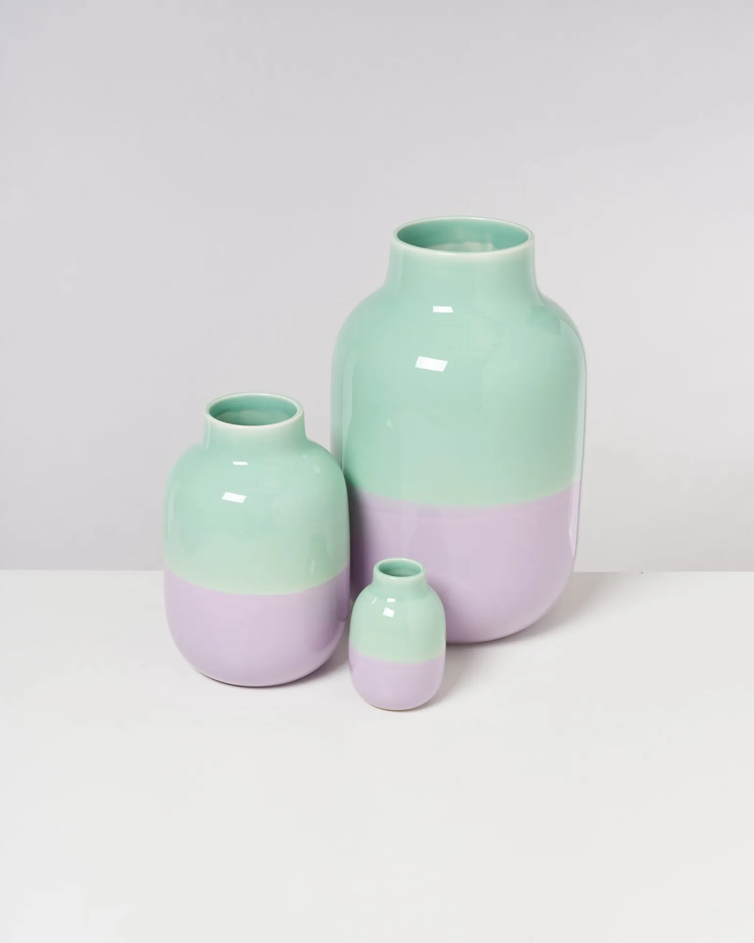 Nuno Vase L mint lila