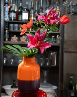 Nuno Vase L orange lila