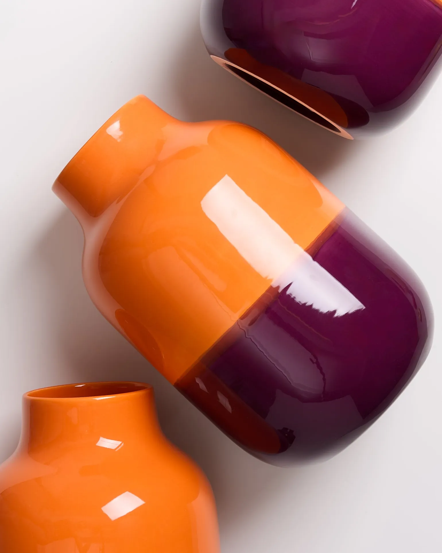Nuno Vase L orange lila