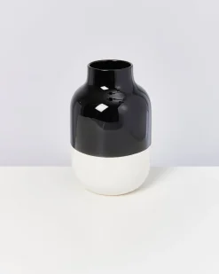 Nuno Vase L schwarz weiß