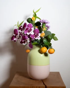 Nuno Vase M lime rosé