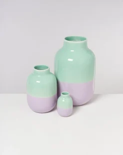 Nuno Vase M mint lila