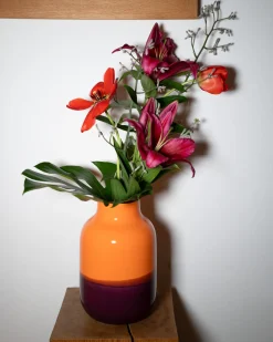 Nuno Vase M orange lila